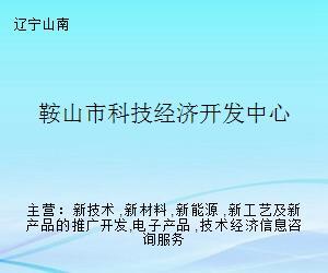 鞍山市科技經濟開發中心 經濟信息咨詢的橋梁與引擎